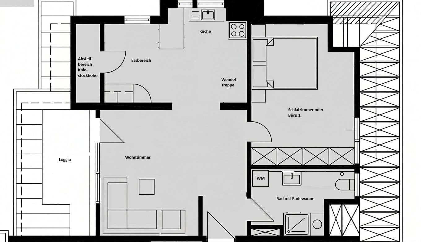 Pronájem bytu 3+kk 78 m², Villingen-Schwenningen, Bádensko-Württembersko Pronájem bytu 3+kk 78 m², Villingen-Schwenningen, Bádensko-Württembersko