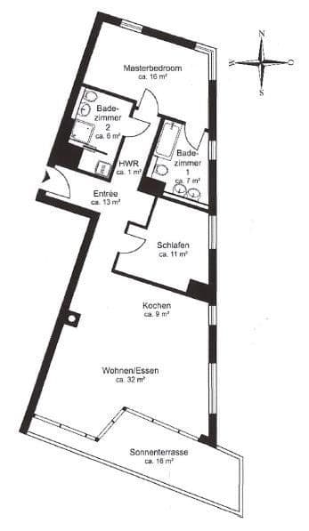 Pronájem bytu 3+1 107 m², Überseeallee 8, Hamburg, Hamburg Pronájem bytu 3+1 107 m², Überseeallee 8, Hamburg, Hamburg