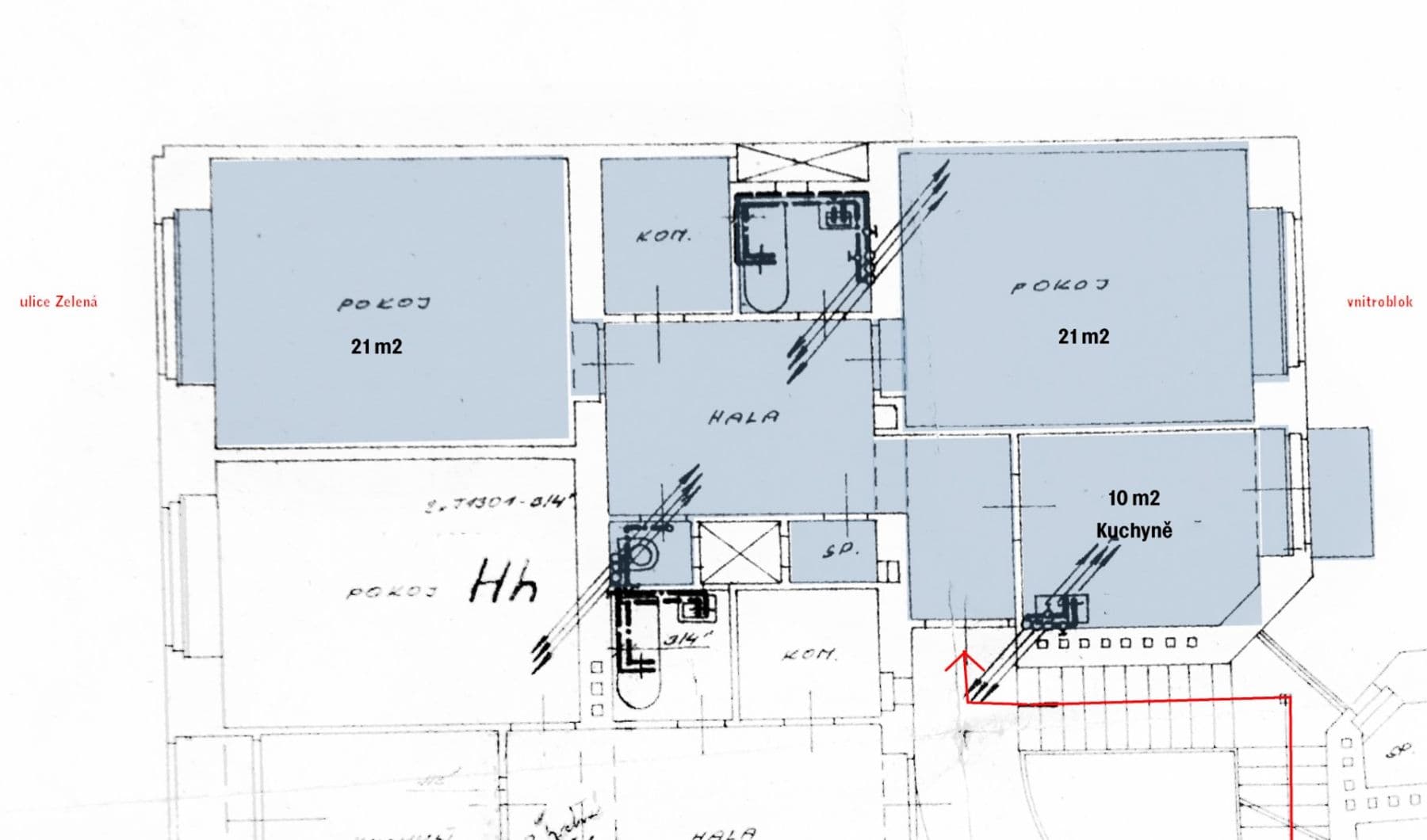 Pronájem bytu 2+1 77 m², Jugoslávských partyzánů, Praha, Praha Pronájem bytu 2+1 77 m², Jugoslávských partyzánů, Praha, Praha