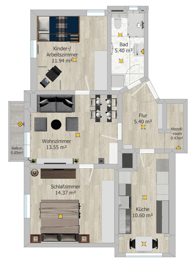 Pronájem bytu 3+1 62 m², Brückenstraße 55, Stuttgart, Bádensko-Württembersko Pronájem bytu 3+1 62 m², Brückenstraße 55, Stuttgart, Bádensko-Württembersko