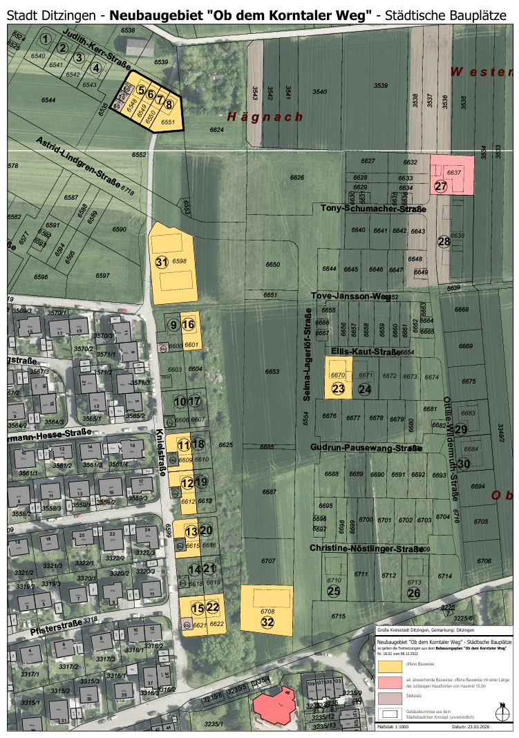 Prodej pozemku 569 m², Ditzingen, Bádensko-Württembersko Prodej pozemku 569 m², Ditzingen, Bádensko-Württembersko