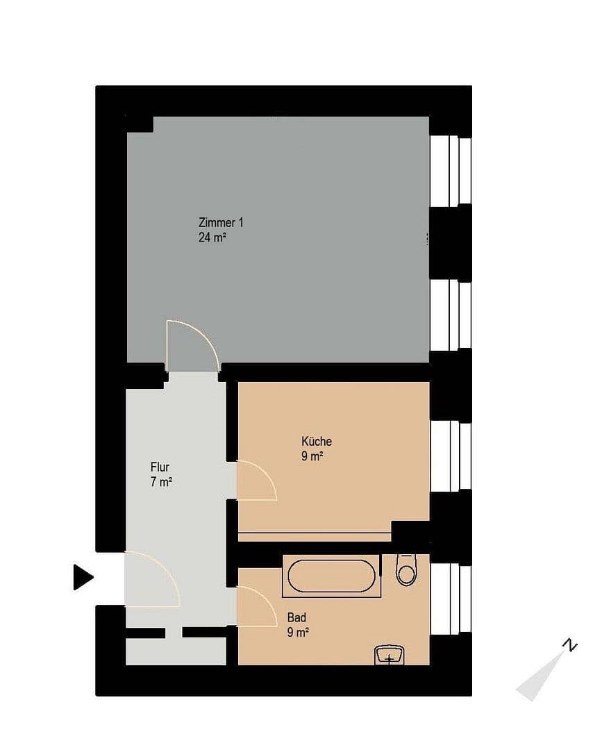 Pronájem bytu 1+1 49 m², Friedenstraße 62, Berlin, Berlín Pronájem bytu 1+1 49 m², Friedenstraße 62, Berlin, Berlín