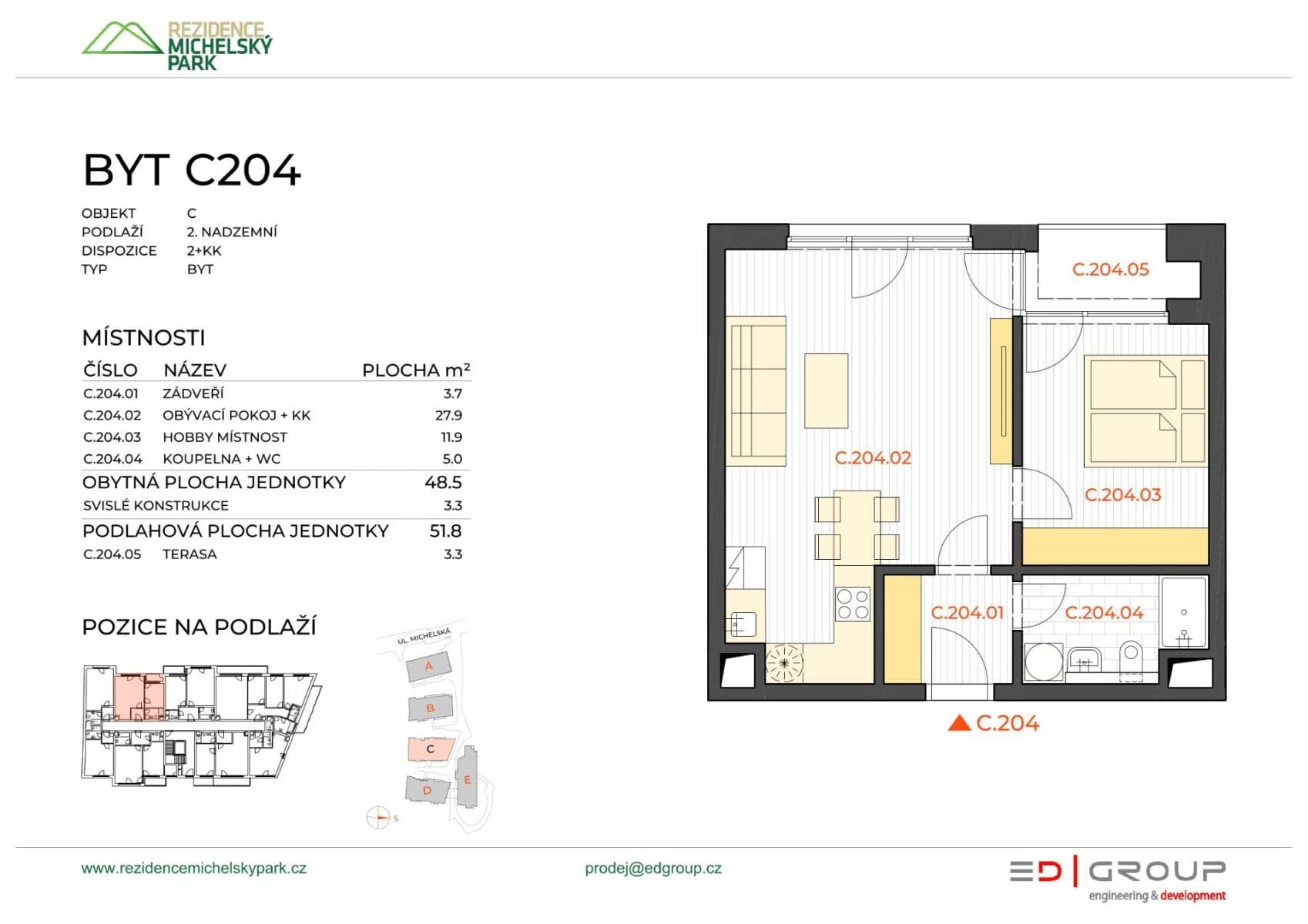 Pronájem bytu 2+kk 52 m², Michelská, Praha, Praha Pronájem bytu 2+kk 52 m², Michelská, Praha, Praha