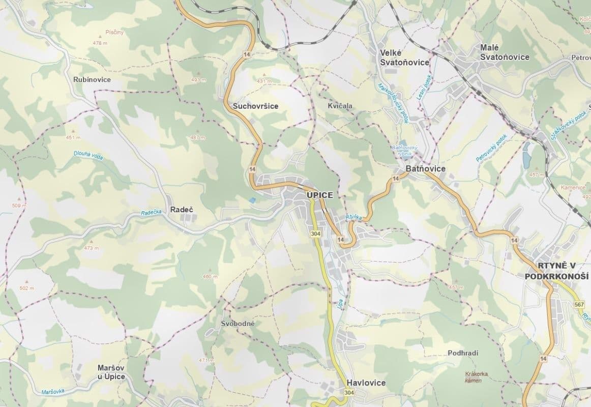 Prodej pozemku 4.774 m², Úpice, Královéhradecký kraj Prodej pozemku 4.774 m², Úpice, Královéhradecký kraj