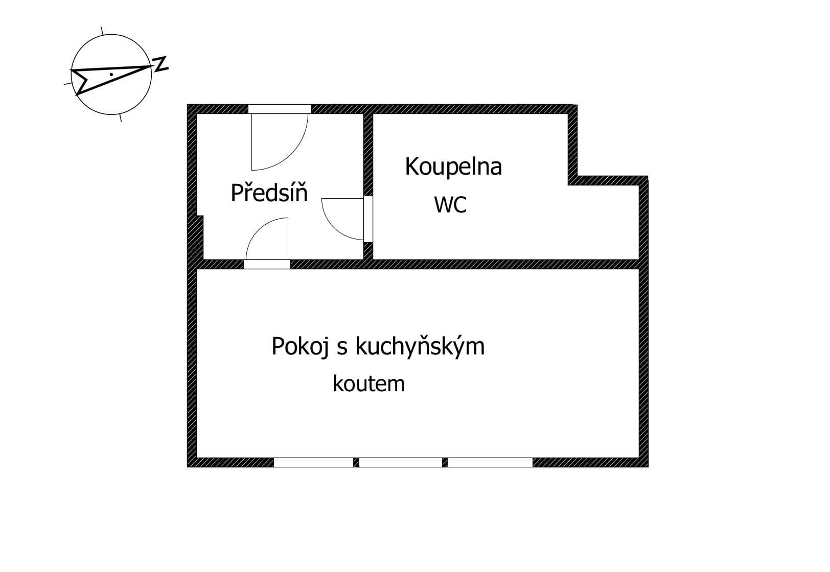 Pronájem bytu 1+kk 23 m², Perucká, Praha, Praha Pronájem bytu 1+kk 23 m², Perucká, Praha, Praha