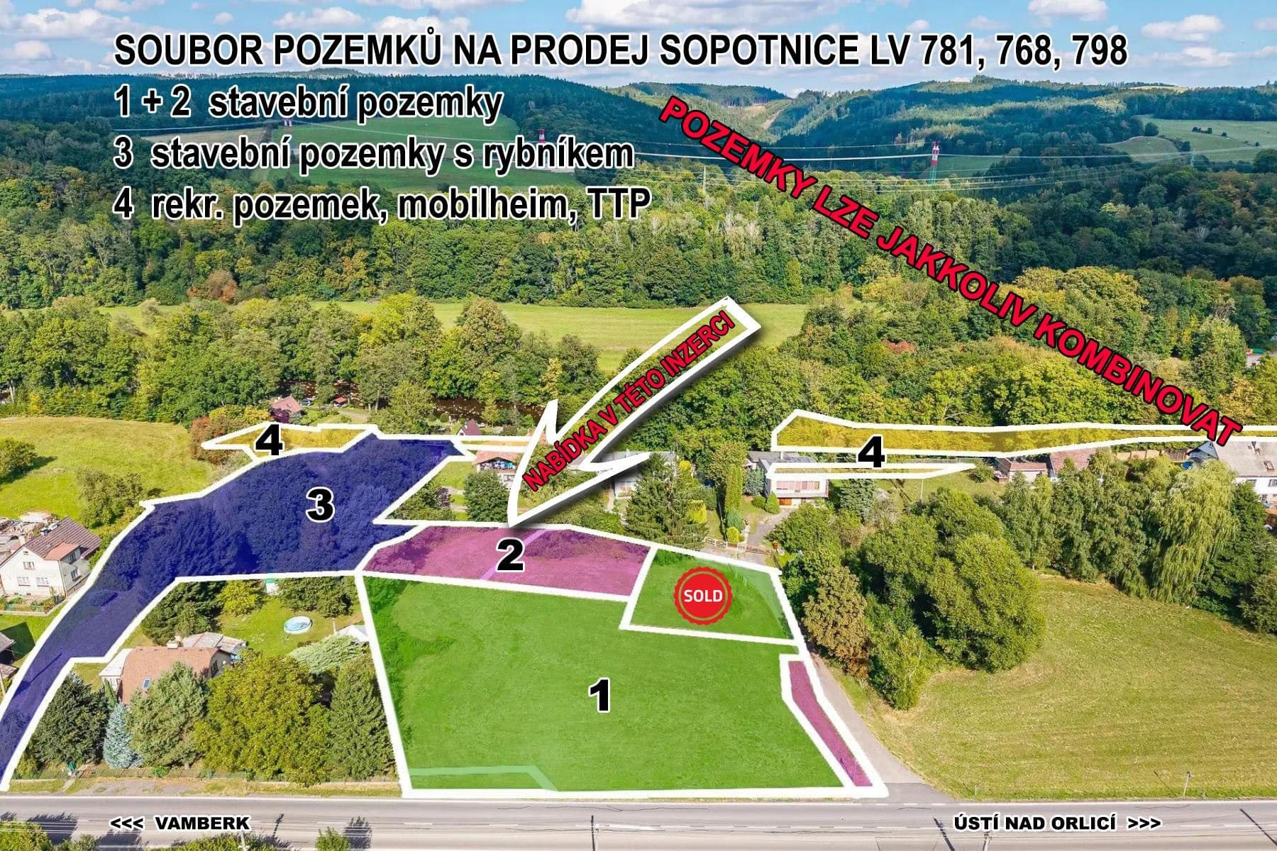 Prodej pozemku 540 m², Sopotnice, Pardubický kraj Prodej pozemku 540 m², Sopotnice, Pardubický kraj