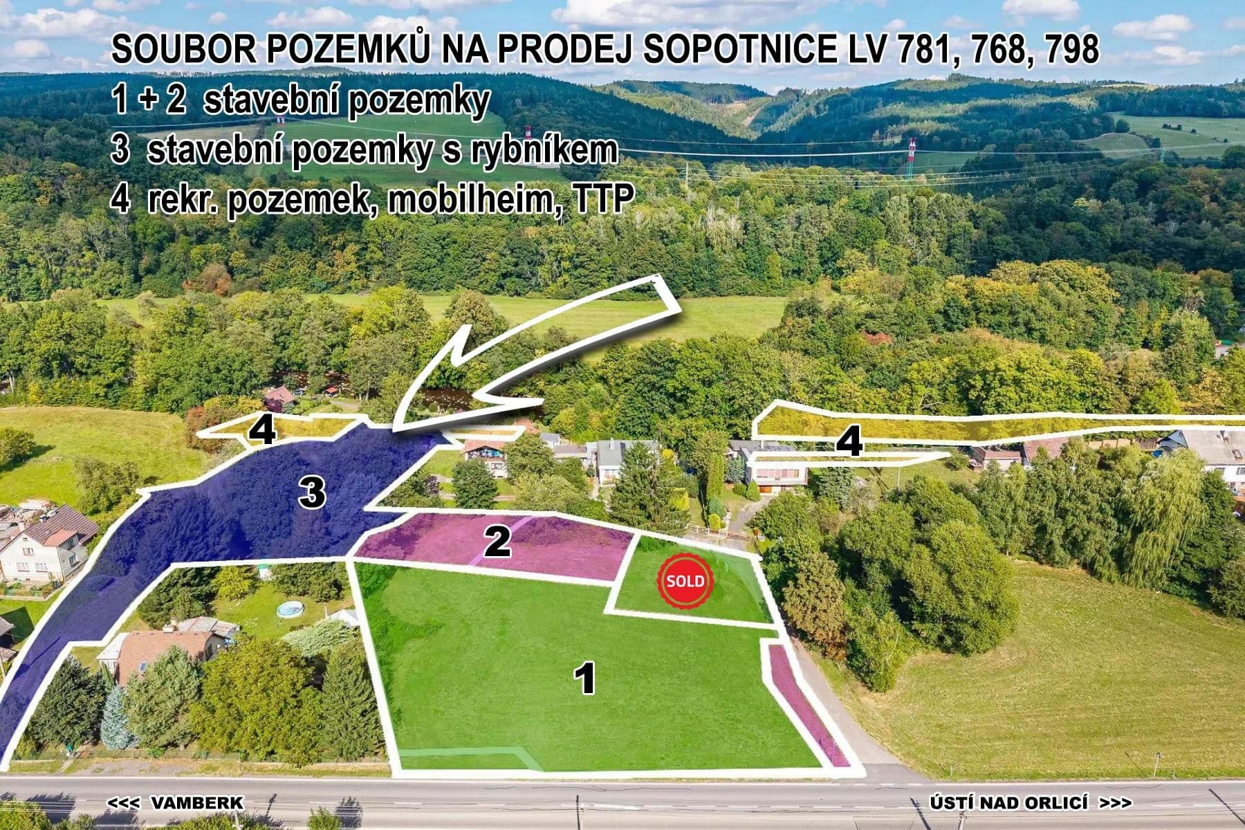 Prodej pozemku 3.852 m², Sopotnice, Pardubický kraj Prodej pozemku 3.852 m², Sopotnice, Pardubický kraj