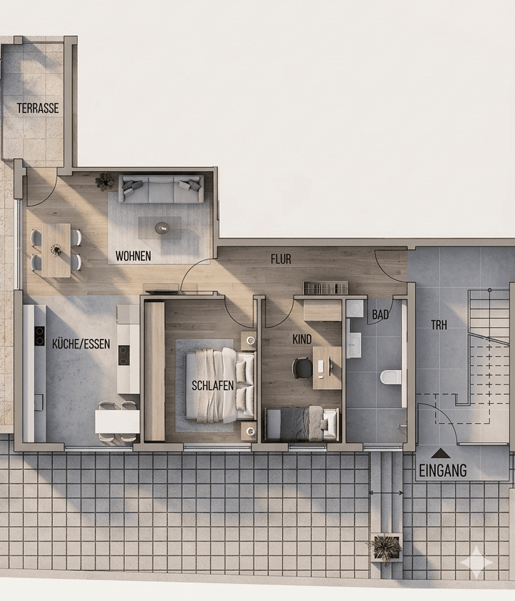 Prodej bytu 3+1 68 m², Neuhausen auf den Fildern, Bádensko-Württembersko Prodej bytu 3+1 68 m², Neuhausen auf den Fildern, Bádensko-Württembersko
