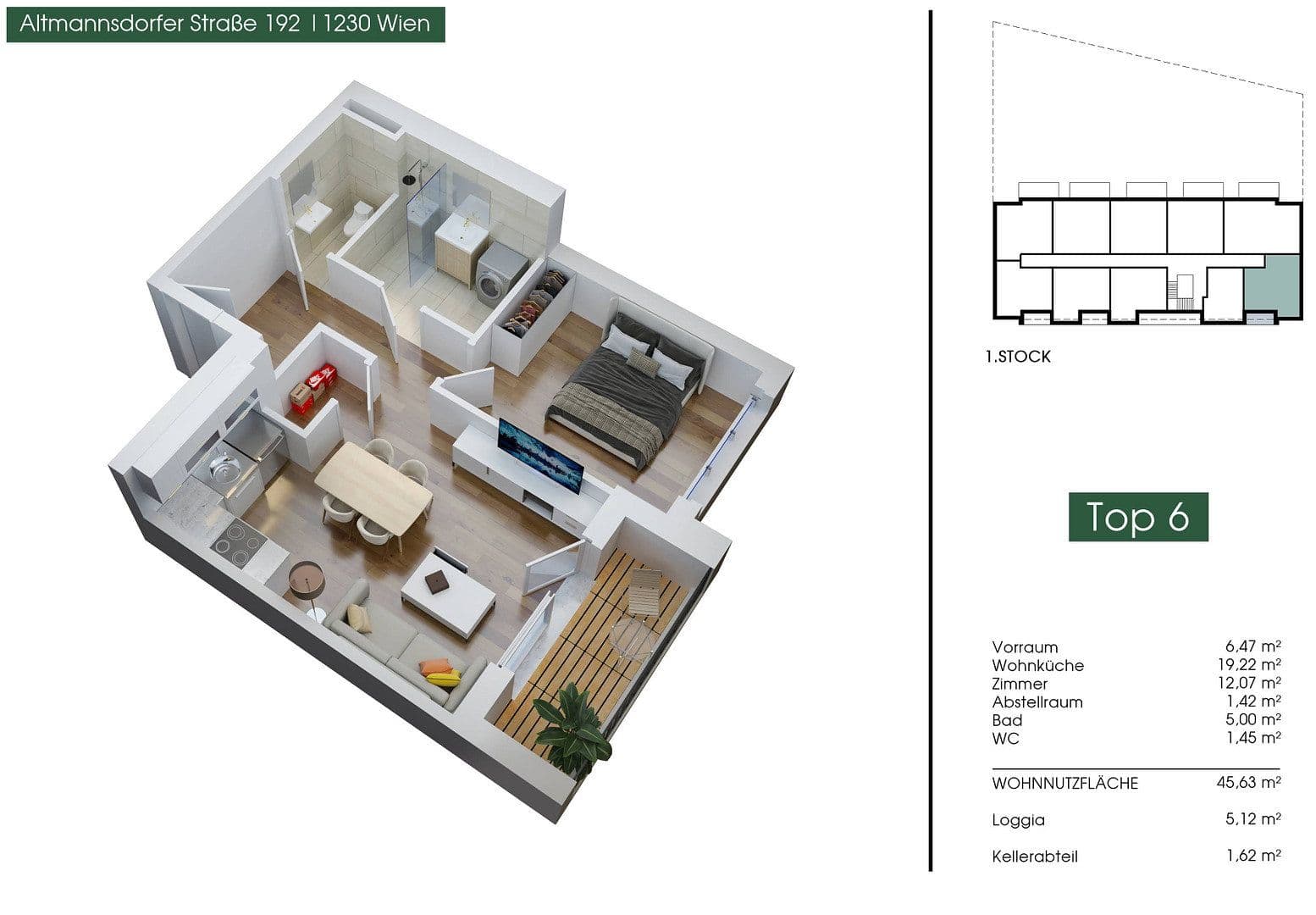Pronájem bytu 1+1 46 m², Altmannsdorfer Straße 192, Wien, Wien Pronájem bytu 1+1 46 m², Altmannsdorfer Straße 192, Wien, Wien