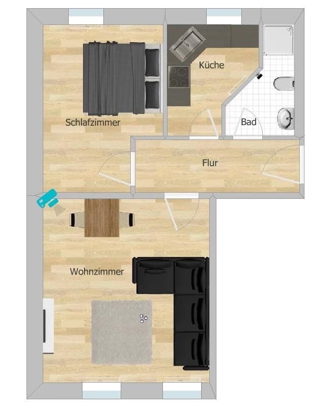 Pronájem bytu 2+1 45 m², Breite Straße 2, Hohenstein-Ernstthal, Sasko Pronájem bytu 2+1 45 m², Breite Straße 2, Hohenstein-Ernstthal, Sasko