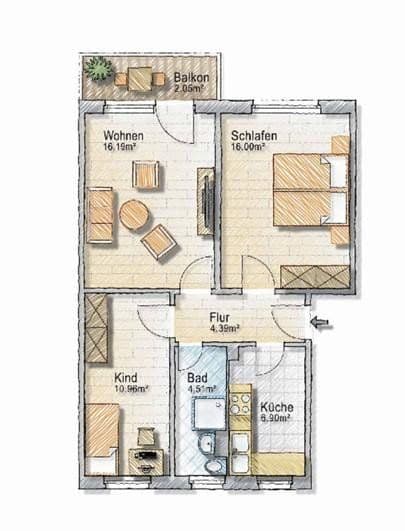 Prodej bytu 3+1 61 m², Stralsund, Mecklenburg-Vorpommern Prodej bytu 3+1 61 m², Stralsund, Mecklenburg-Vorpommern