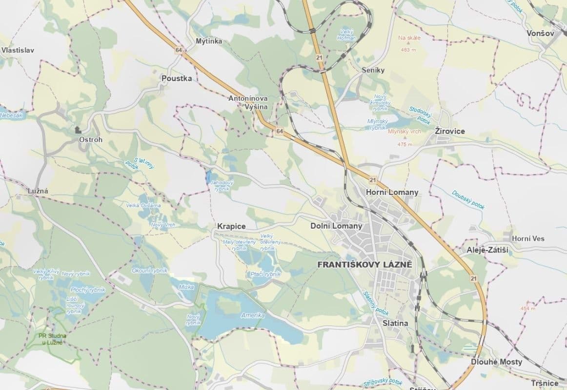 Prodej pozemku 7.611 m², Františkovy Lázně, Karlovarský kraj Prodej pozemku 7.611 m², Františkovy Lázně, Karlovarský kraj