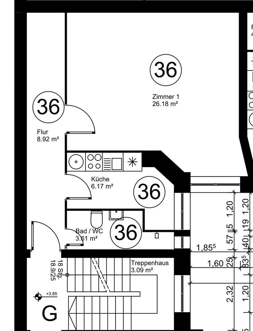 Pronájem bytu 1+1 50 m², Mindener Straße 3, Berlin, Berlín Pronájem bytu 1+1 50 m², Mindener Straße 3, Berlin, Berlín
