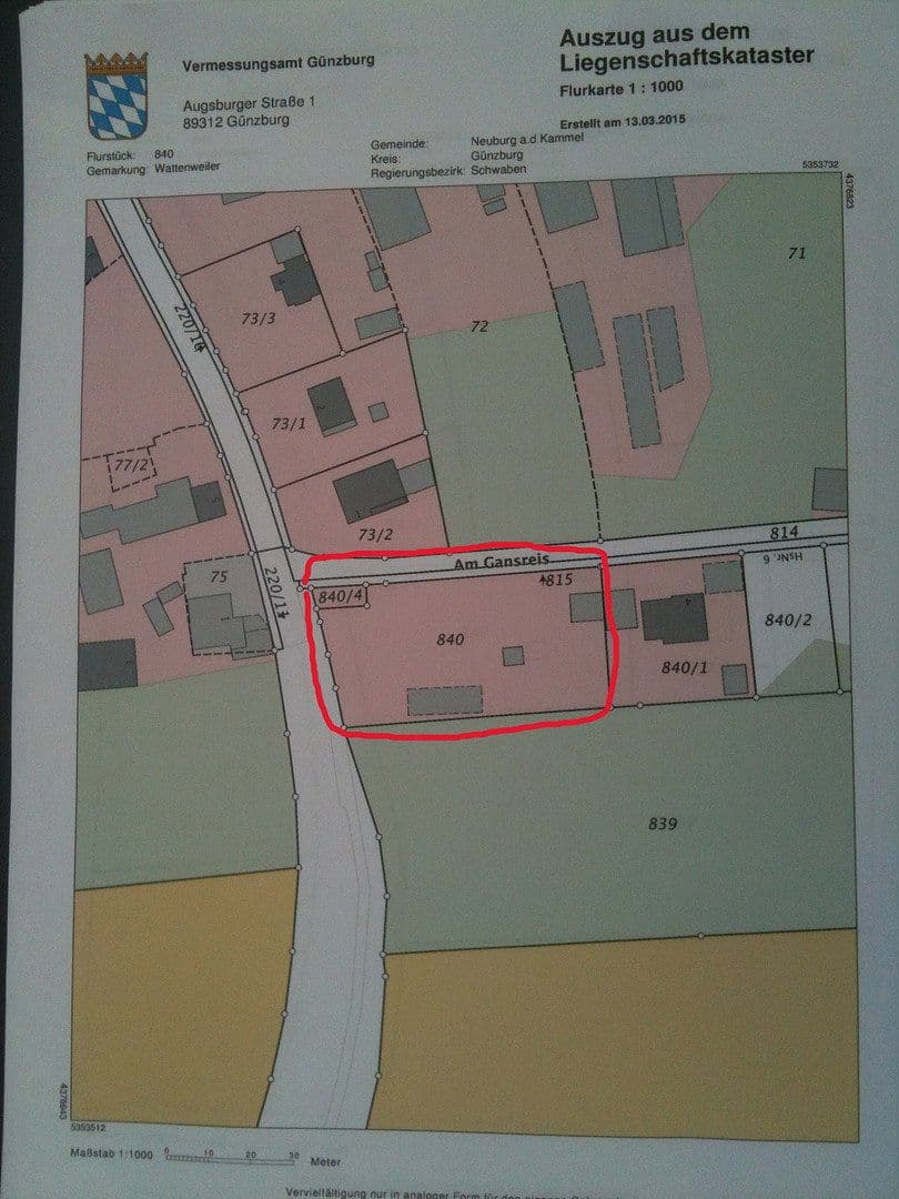 Prodej pozemku 2.093 m², Am Gansreis, Neuburg an der Kammel, Bavorsko Prodej pozemku 2.093 m², Am Gansreis, Neuburg an der Kammel, Bavorsko
