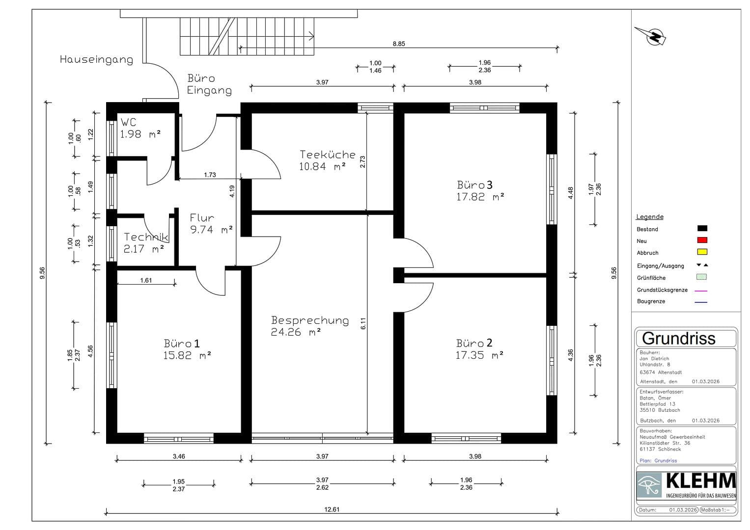 Pronájem kanceláře 100 m², Kilianstädter Straße 36, Schöneck, Hessen Pronájem kanceláře 100 m², Kilianstädter Straße 36, Schöneck, Hessen