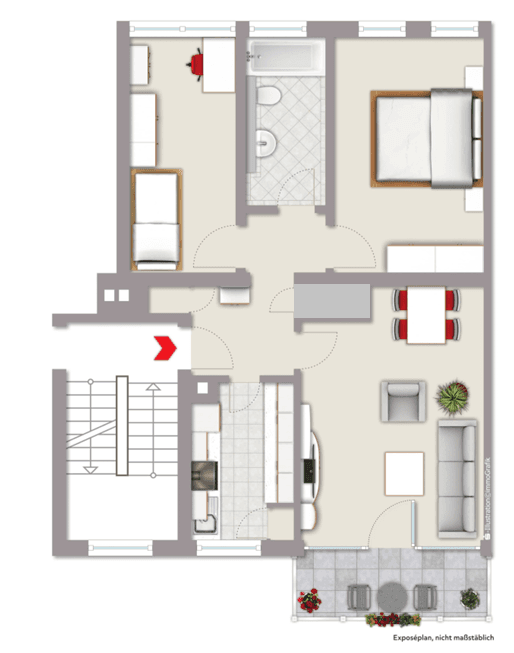 Prodej bytu 3+1 69 m², Straßburgerstr. 1, Koblenz, Porýní-Falc Prodej bytu 3+1 69 m², Straßburgerstr. 1, Koblenz, Porýní-Falc