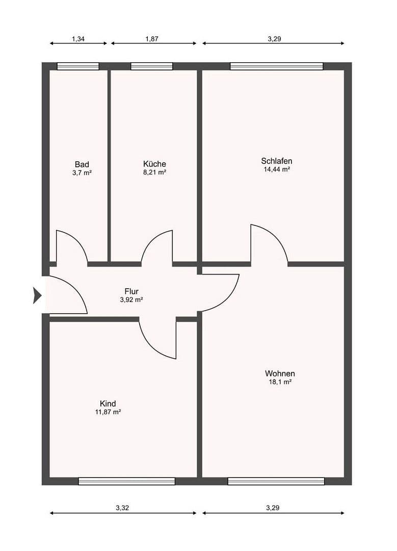 Pronájem bytu 3+1 59 m², Siedlungsring 10, Groß Stieten, Mecklenburg-Vorpommern Pronájem bytu 3+1 59 m², Siedlungsring 10, Groß Stieten, Mecklenburg-Vorpommern