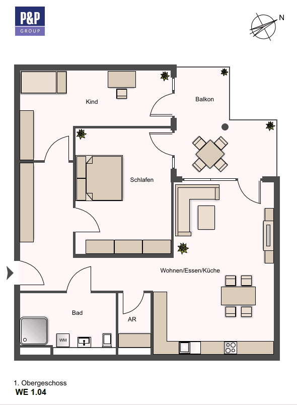Pronájem bytu 2+1 62 m², Lange Straße 65, Fürth, Bavorsko Pronájem bytu 2+1 62 m², Lange Straße 65, Fürth, Bavorsko