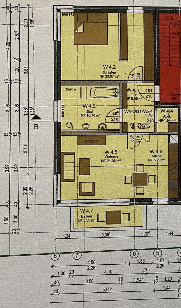 Pronájem bytu 2+1 73 m², Am Gutspark 2, Berlin, Berlín Pronájem bytu 2+1 73 m², Am Gutspark 2, Berlin, Berlín
