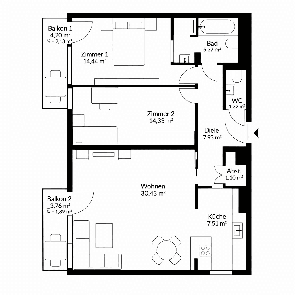 Prodej bytu 3+1 71 m², Schleißheimer Str. 186, München, Bavorsko Prodej bytu 3+1 71 m², Schleißheimer Str. 186, München, Bavorsko