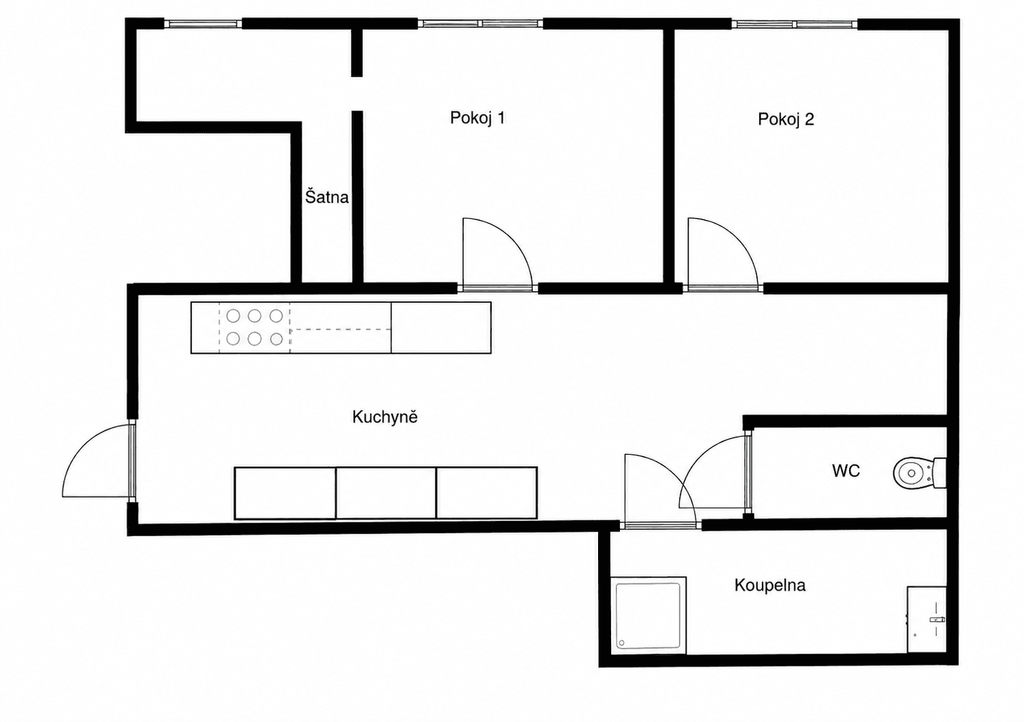 Prodej bytu 2+1 56 m², Žerotínova, Praha, Praha Prodej bytu 2+1 56 m², Žerotínova, Praha, Praha