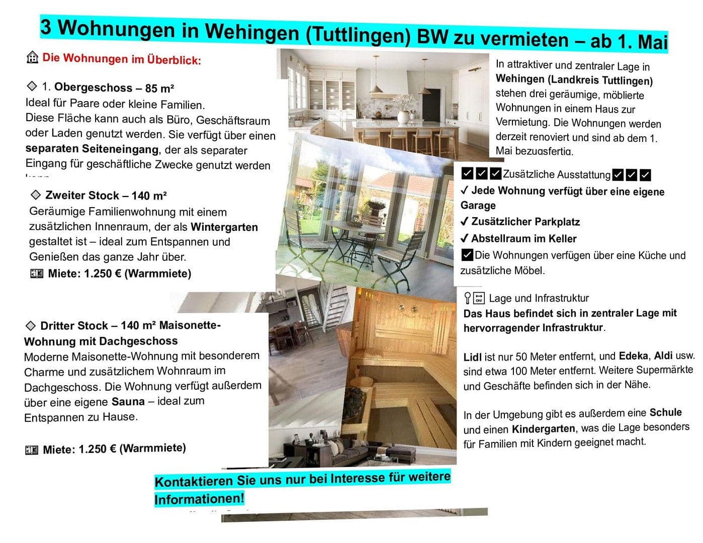 Pronájem bytu 6+1 140 m², Wehingen, Bádensko-Württembersko Pronájem bytu 6+1 140 m², Wehingen, Bádensko-Württembersko