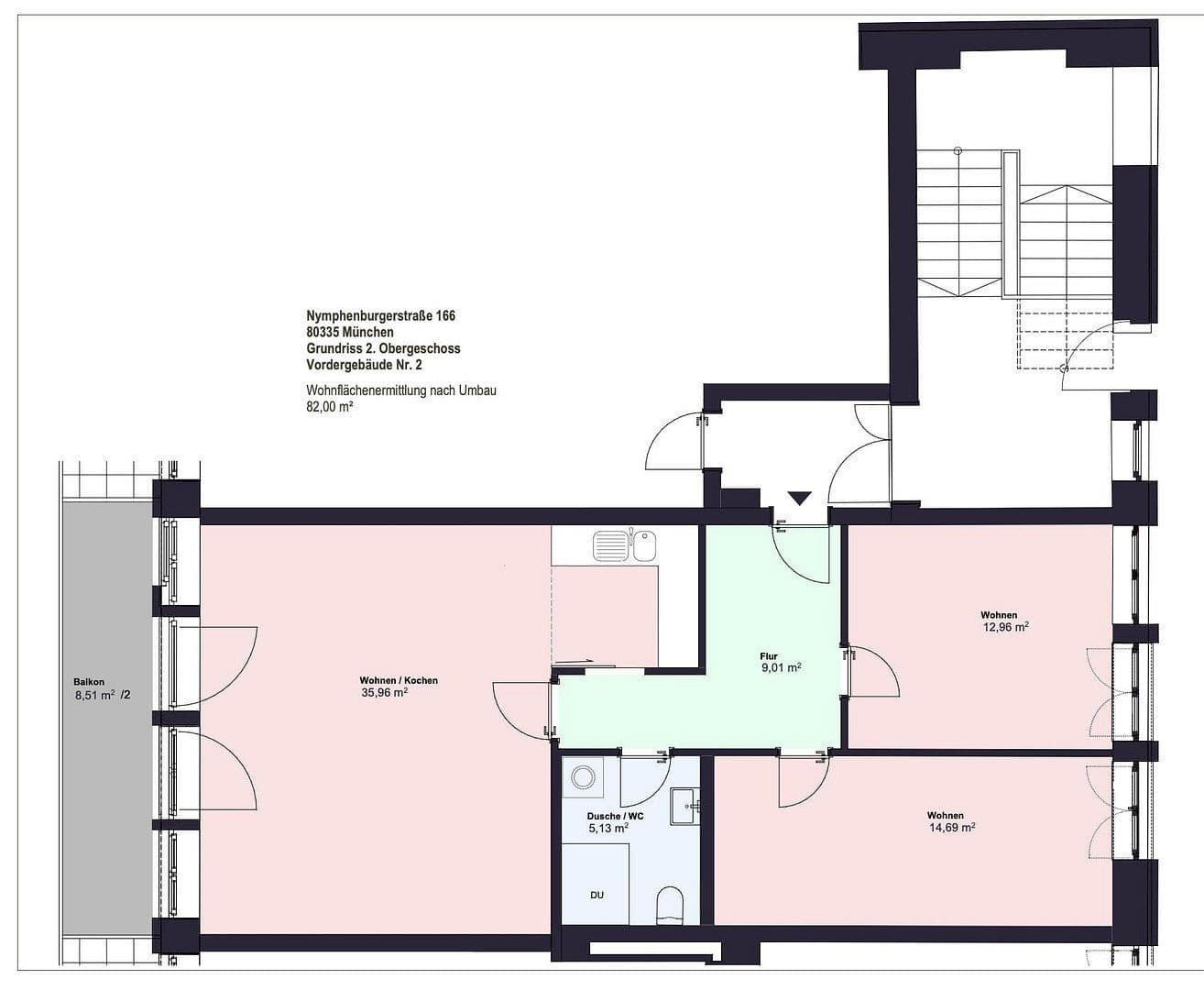 Pronájem bytu 3+1 82 m², Nymphenburger Straße 166, München, Bavorsko Pronájem bytu 3+1 82 m², Nymphenburger Straße 166, München, Bavorsko