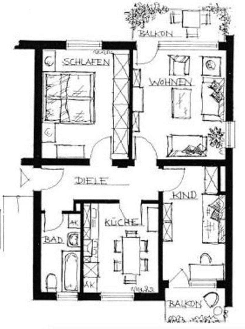 Prodej bytu 3+1 69 m², Ennepetal, Severní Porýní-Vestfálsko Prodej bytu 3+1 69 m², Ennepetal, Severní Porýní-Vestfálsko