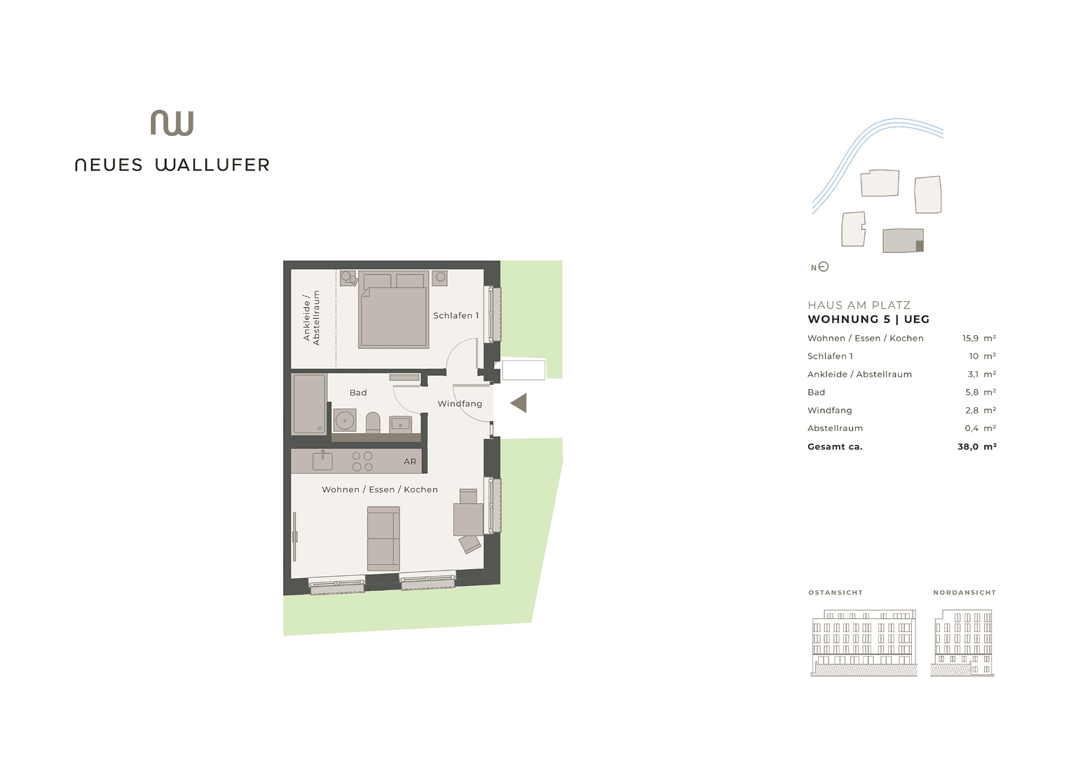 Pronájem bytu 2+1 38 m², Moislinger Allee 9k, Lübeck, Šlesvicko-Holštýnsko Pronájem bytu 2+1 38 m², Moislinger Allee 9k, Lübeck, Šlesvicko-Holštýnsko