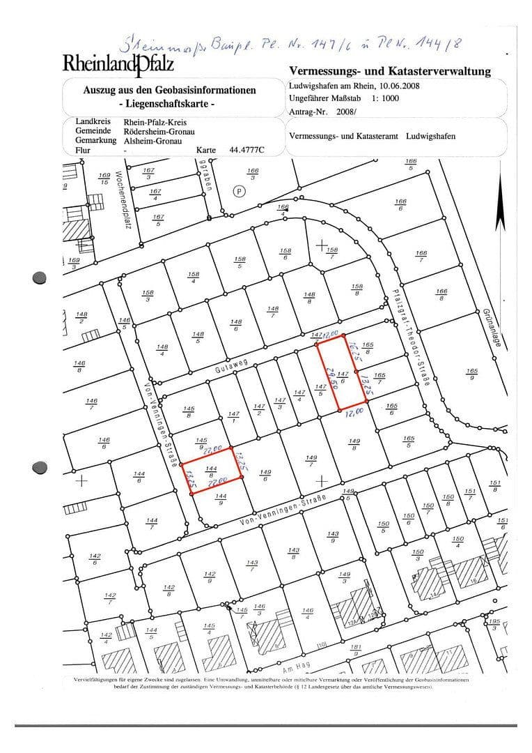 Prodej pozemku 292 m², Von Venningen 8, Rödersheim-Gronau, Porýní-Falc Prodej pozemku 292 m², Von Venningen 8, Rödersheim-Gronau, Porýní-Falc