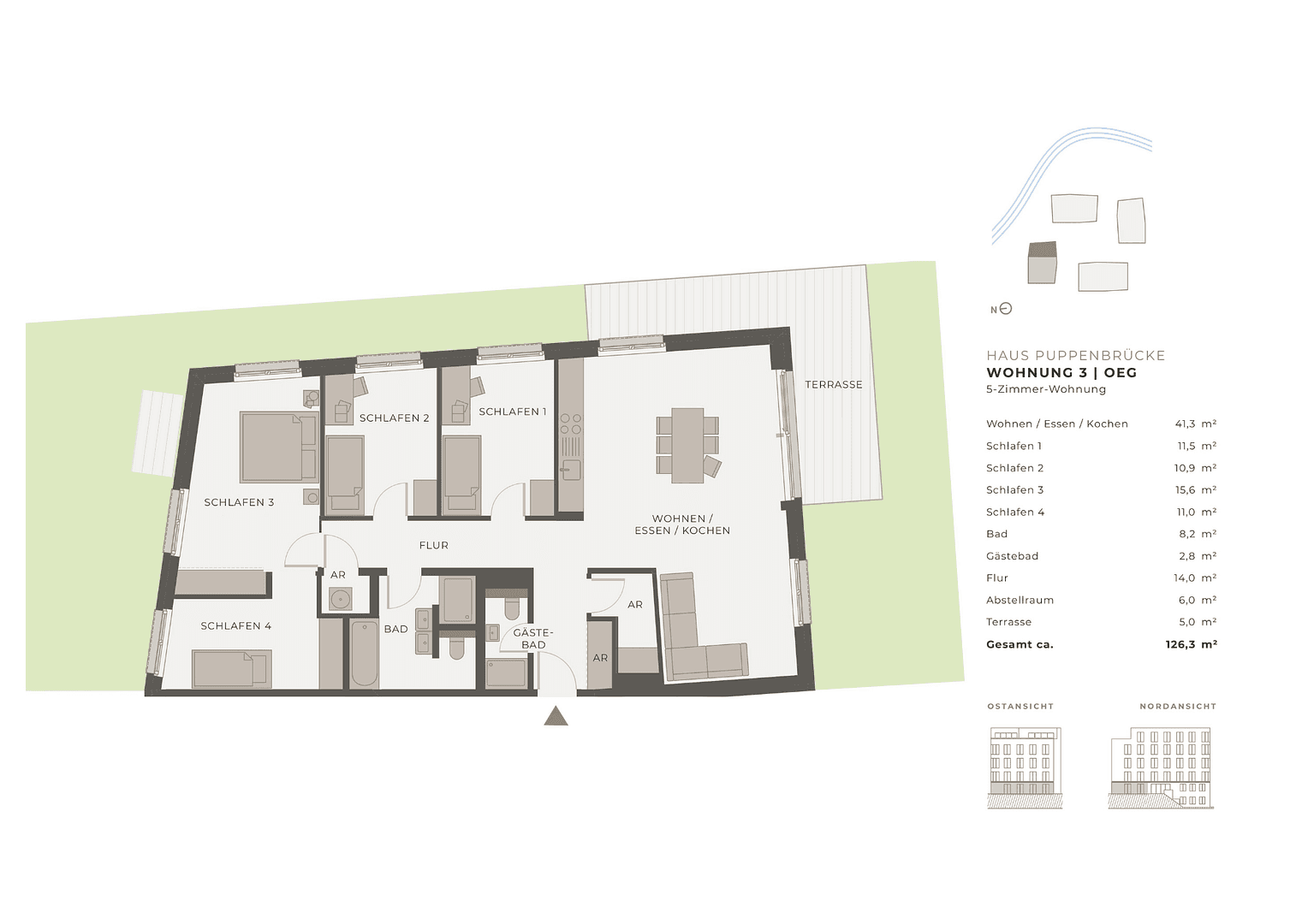 Pronájem bytu 5+1 127 m², Moislinger Allee 9h, Lübeck, Šlesvicko-Holštýnsko Pronájem bytu 5+1 127 m², Moislinger Allee 9h, Lübeck, Šlesvicko-Holštýnsko