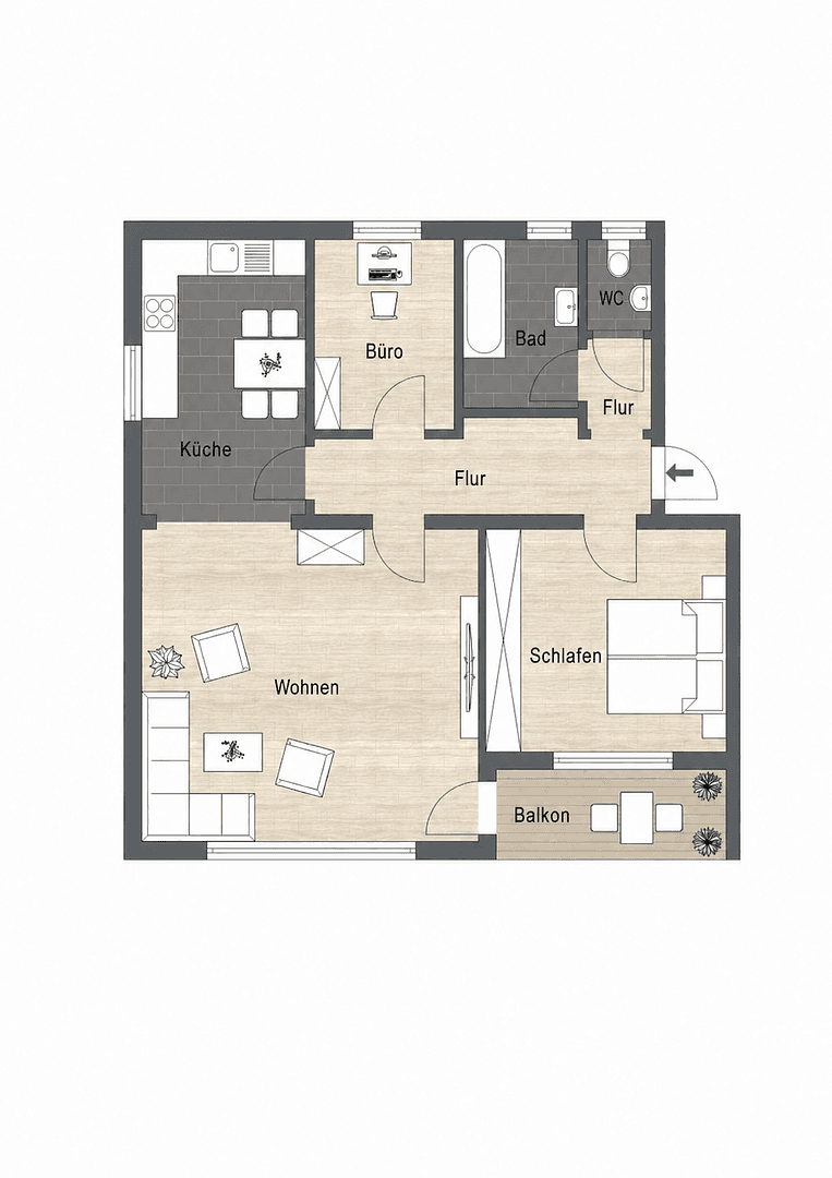 Prodej bytu 3+1 84 m², Tegernheim, Bavorsko Prodej bytu 3+1 84 m², Tegernheim, Bavorsko