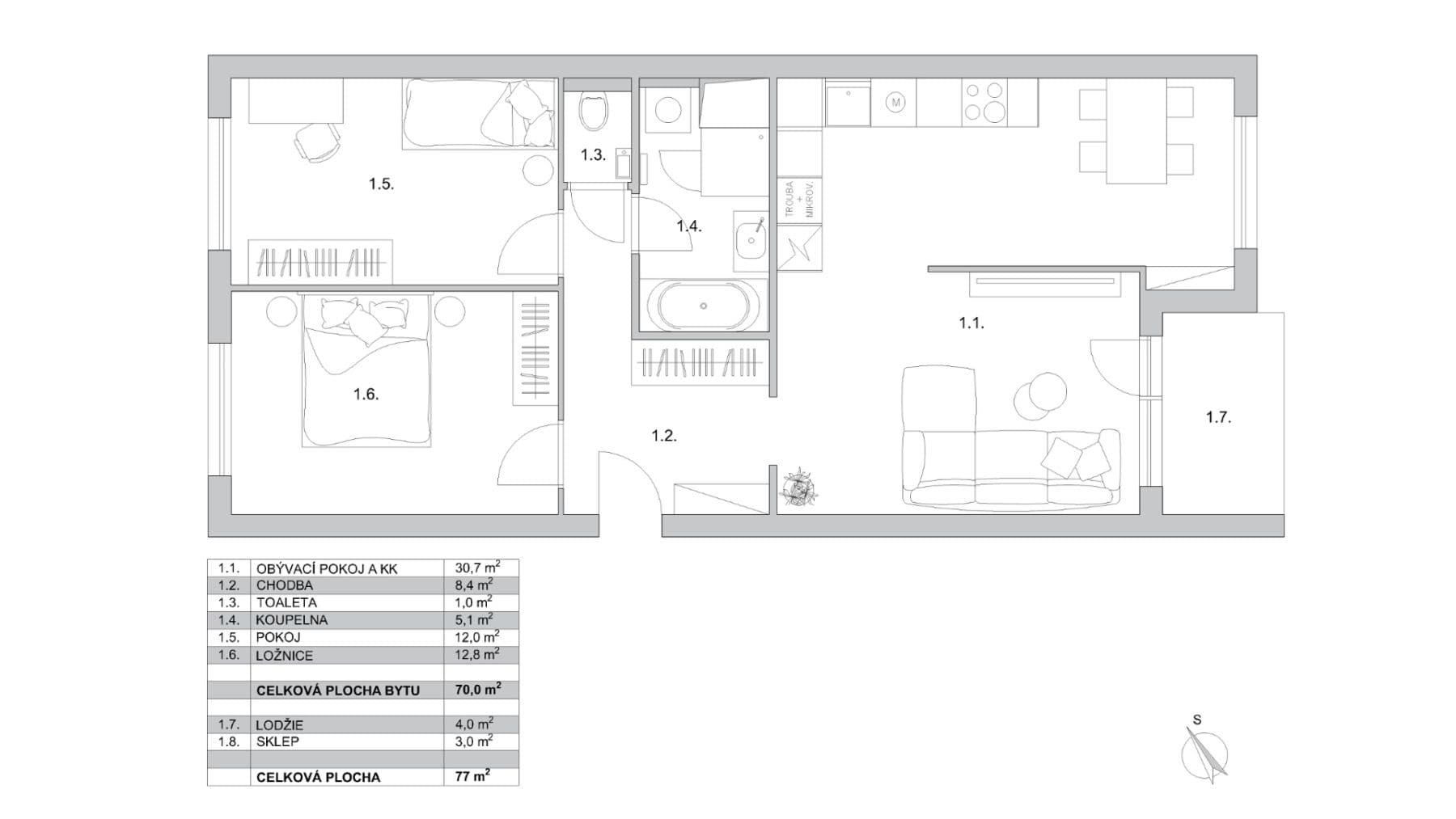 Prodej bytu 3+kk 77 m², Emilie Hyblerové, Praha, Praha Prodej bytu 3+kk 77 m², Emilie Hyblerové, Praha, Praha