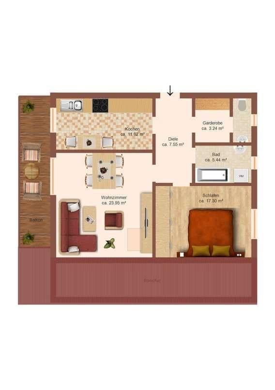 Pronájem bytu 2+1 71 m², Nördliche Hauptstraße 4, Rottach-Egern, Bavorsko Pronájem bytu 2+1 71 m², Nördliche Hauptstraße 4, Rottach-Egern, Bavorsko