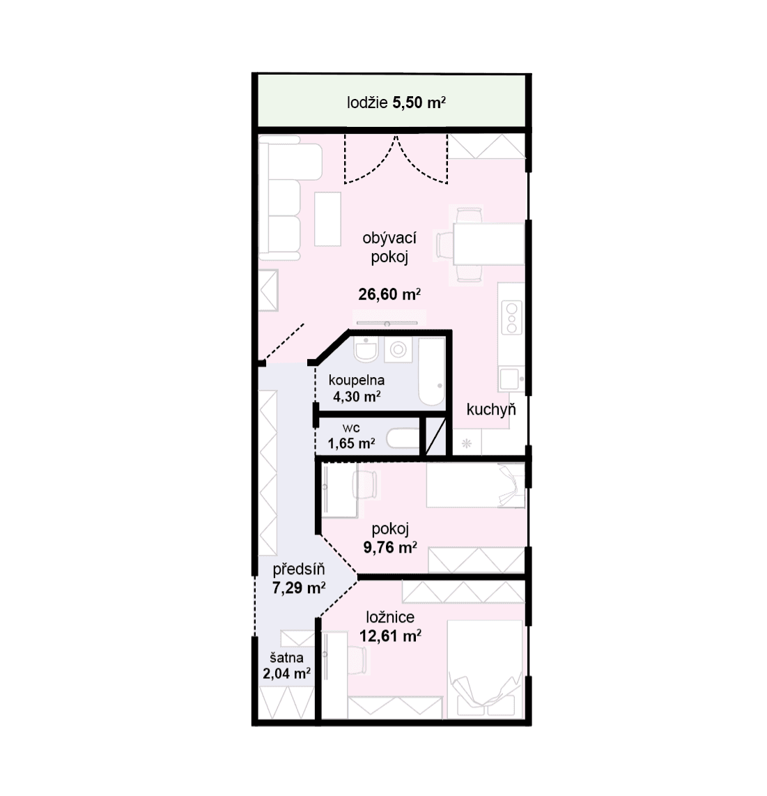 Prodej bytu 3+kk 66 m², Žiželická, Praha, Praha Prodej bytu 3+kk 66 m², Žiželická, Praha, Praha
