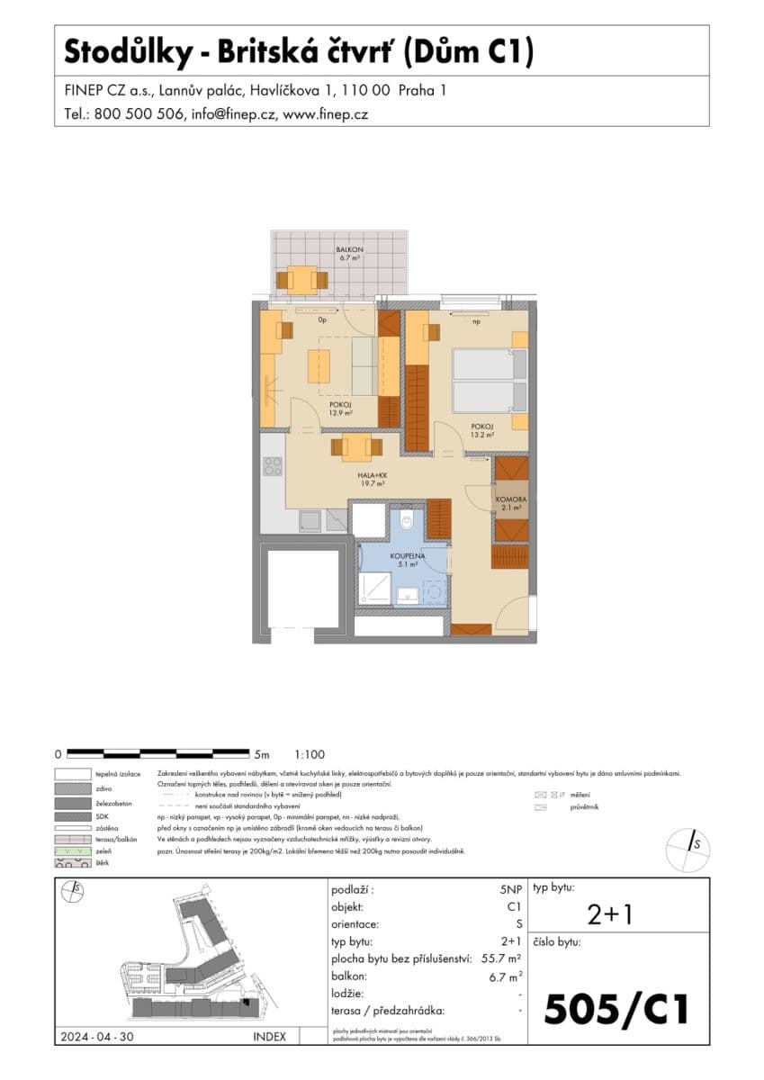 Prodej bytu 2+1 53 m², Bessemerova, Praha, Praha Prodej bytu 2+1 53 m², Bessemerova, Praha, Praha