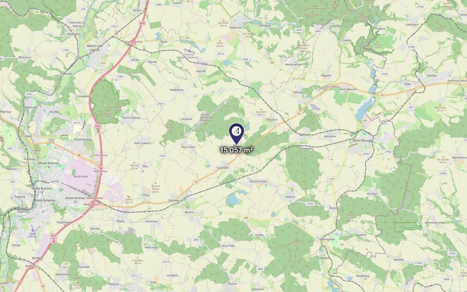 Prodej pozemku 15.057 m², Sukorady, Středočeský kraj Prodej pozemku 15.057 m², Sukorady, Středočeský kraj