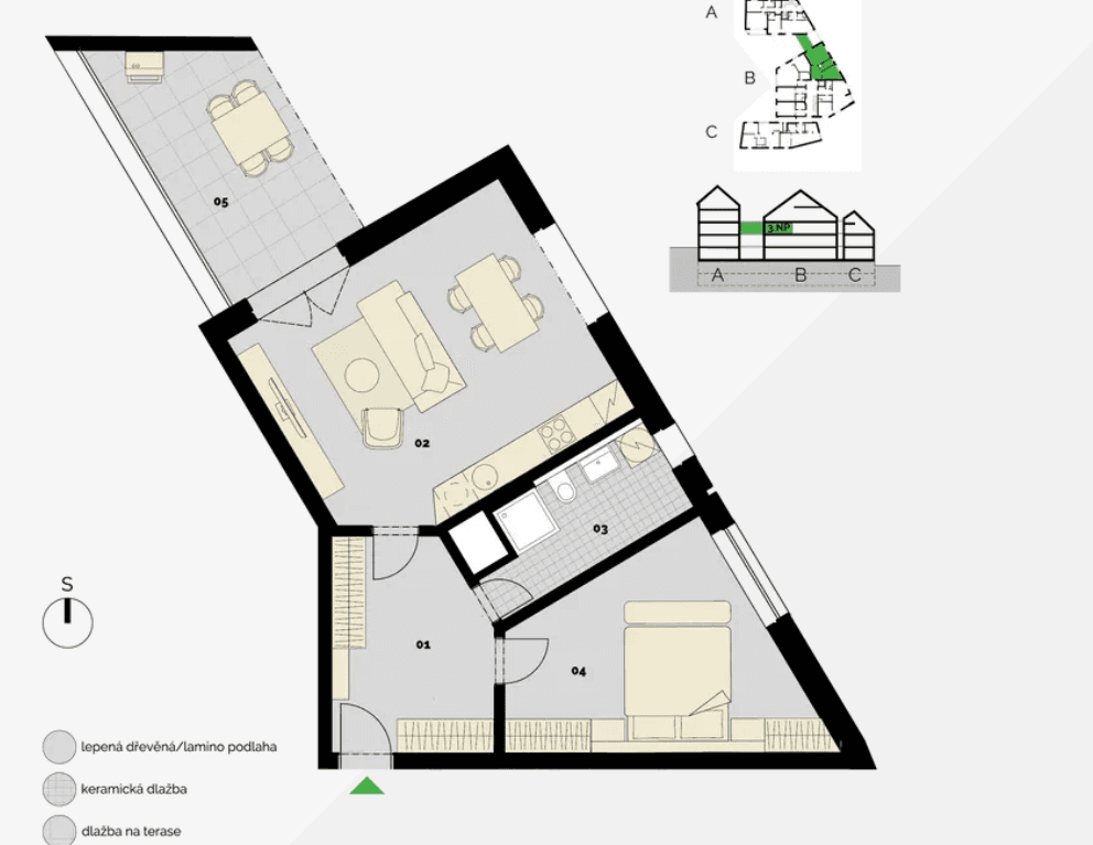 Pronájem bytu 2+kk 65 m², Střížkovská, Praha, Praha Pronájem bytu 2+kk 65 m², Střížkovská, Praha, Praha