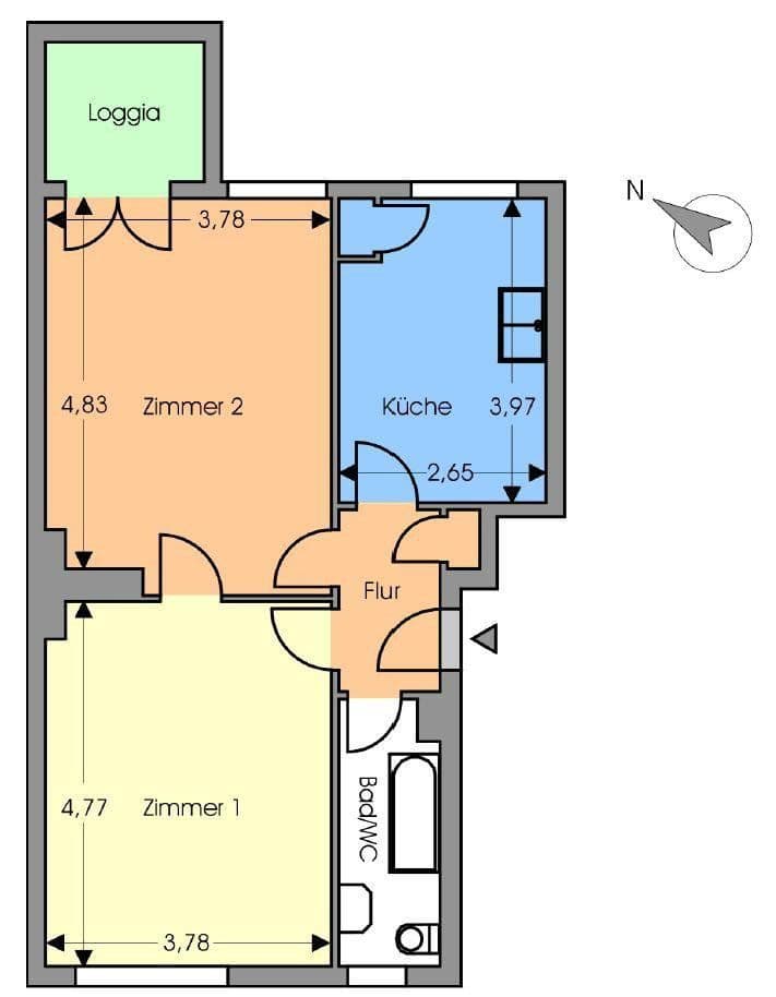Prodej bytu 2+1 59 m², Mörchinger Straße 115D, Berlin, Berlín Prodej bytu 2+1 59 m², Mörchinger Straße 115D, Berlin, Berlín