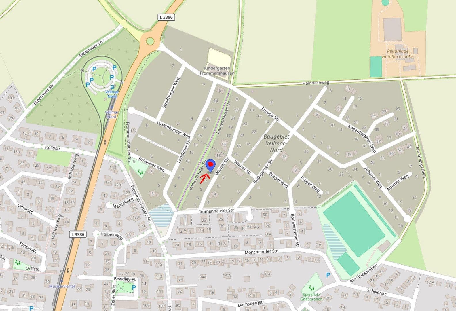 Prodej pozemku 657 m², Vellmar, Hessen Prodej pozemku 657 m², Vellmar, Hessen