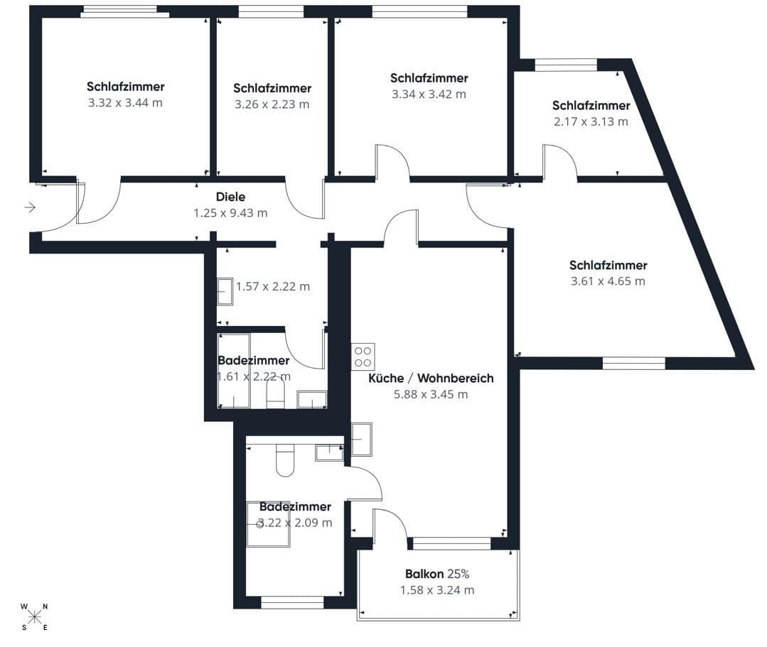 Prodej bytu 6+1 96 m², Lion-Feuchtwanger-Straße 52, Berlin, Berlín Prodej bytu 6+1 96 m², Lion-Feuchtwanger-Straße 52, Berlin, Berlín