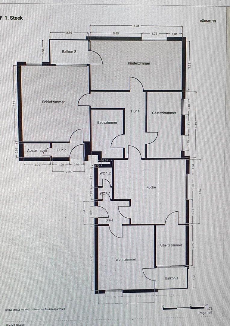Prodej bytu 5+1 130 m², Große Straße 49, Dissen, Dolní Sasko Prodej bytu 5+1 130 m², Große Straße 49, Dissen, Dolní Sasko