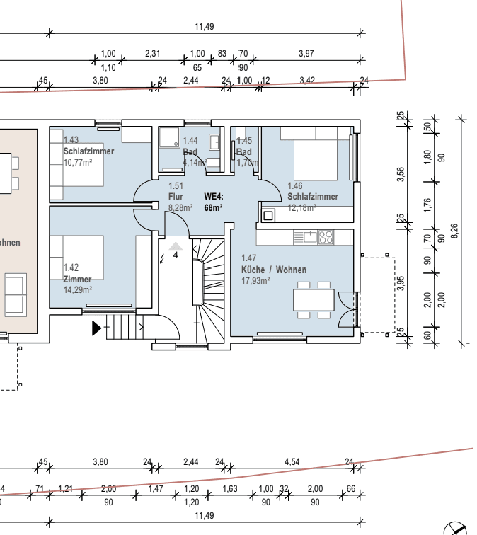Pronájem bytu 3+1 72 m², Loppengasse 21 A, Nußloch, Bádensko-Württembersko Pronájem bytu 3+1 72 m², Loppengasse 21 A, Nußloch, Bádensko-Württembersko