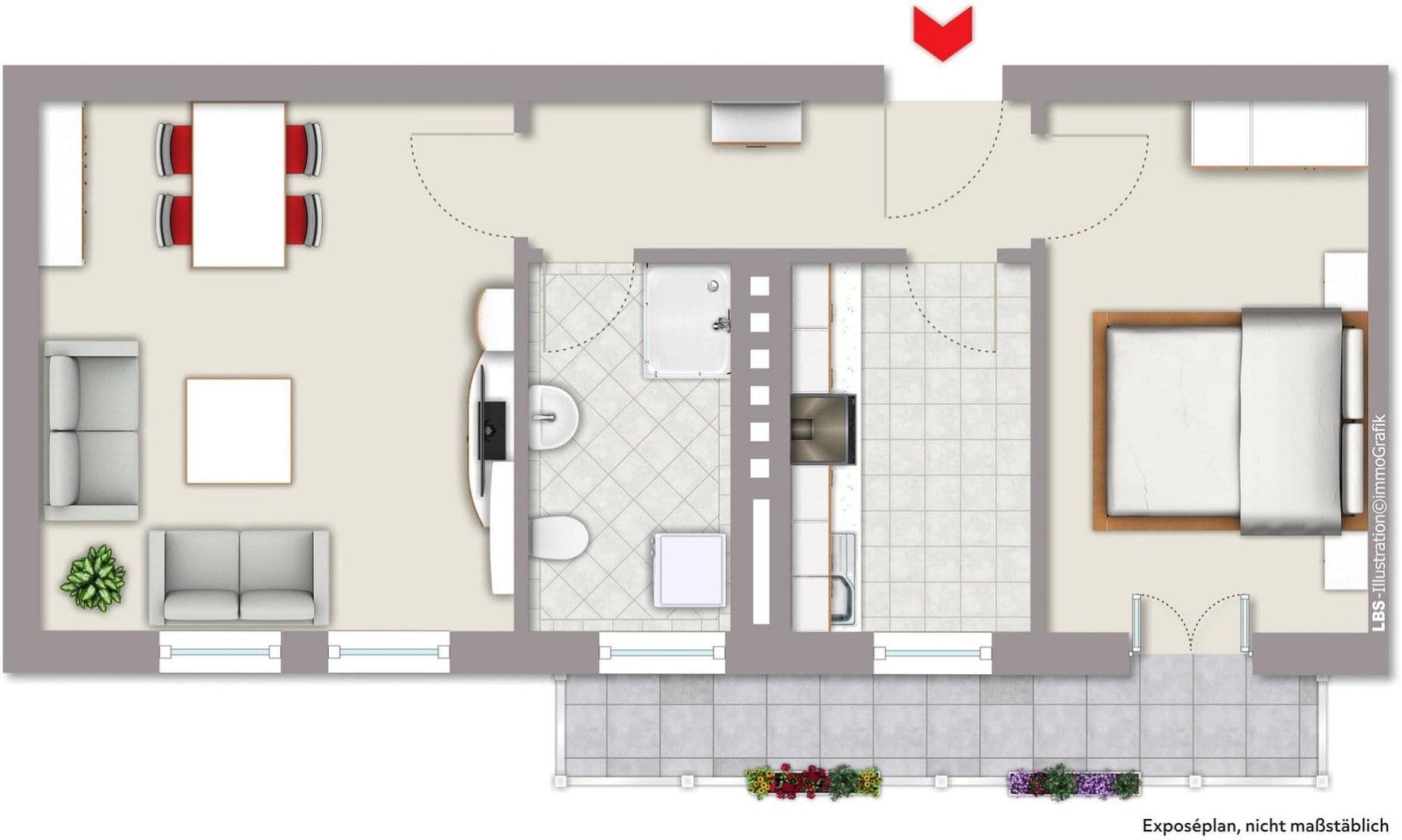 Pronájem bytu 2+1 50 m², Dechant-Plein-Straße 7, Koblenz, Porýní-Falc Pronájem bytu 2+1 50 m², Dechant-Plein-Straße 7, Koblenz, Porýní-Falc