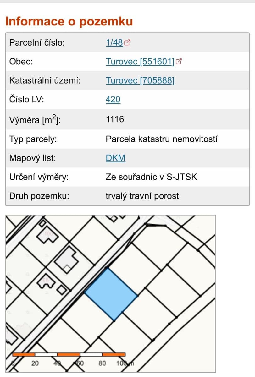 Prodej pozemku 1.116 m², Turovec, Jihočeský kraj Prodej pozemku 1.116 m², Turovec, Jihočeský kraj