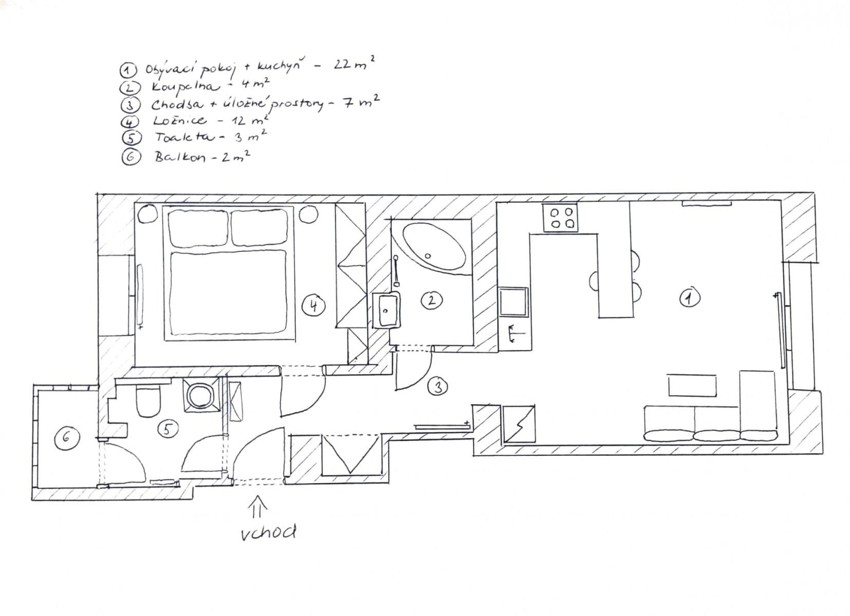 Pronájem bytu 50 m², Vodárenská, Praha, Praha Pronájem bytu 50 m², Vodárenská, Praha, Praha