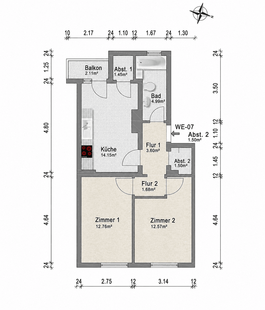 Prodej bytu 2+kk 55 m², Düsseldorf, Severní Porýní-Vestfálsko Prodej bytu 2+kk 55 m², Düsseldorf, Severní Porýní-Vestfálsko