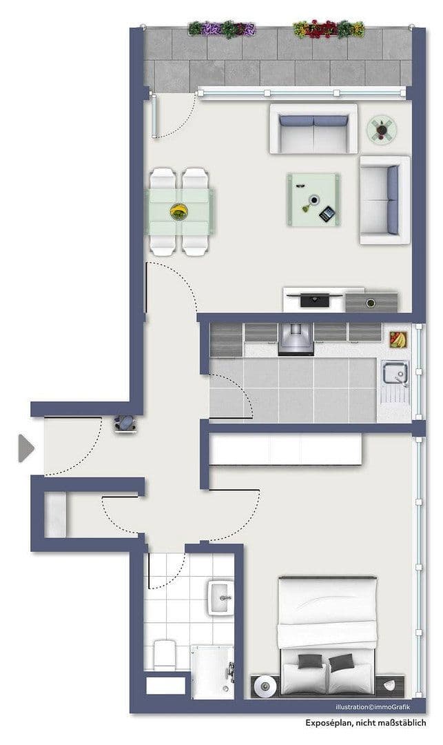 Pronájem bytu 2+1 49 m², Bansastraße 5, Neu-Isenburg, Hessen Pronájem bytu 2+1 49 m², Bansastraße 5, Neu-Isenburg, Hessen