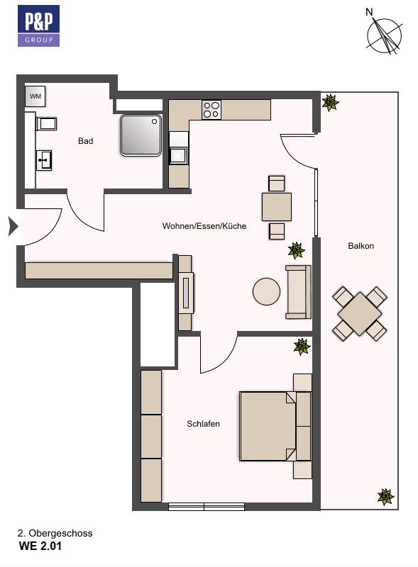 Pronájem bytu 2+1 63 m², Lange Straße 65, Fürth, Bavorsko Pronájem bytu 2+1 63 m², Lange Straße 65, Fürth, Bavorsko