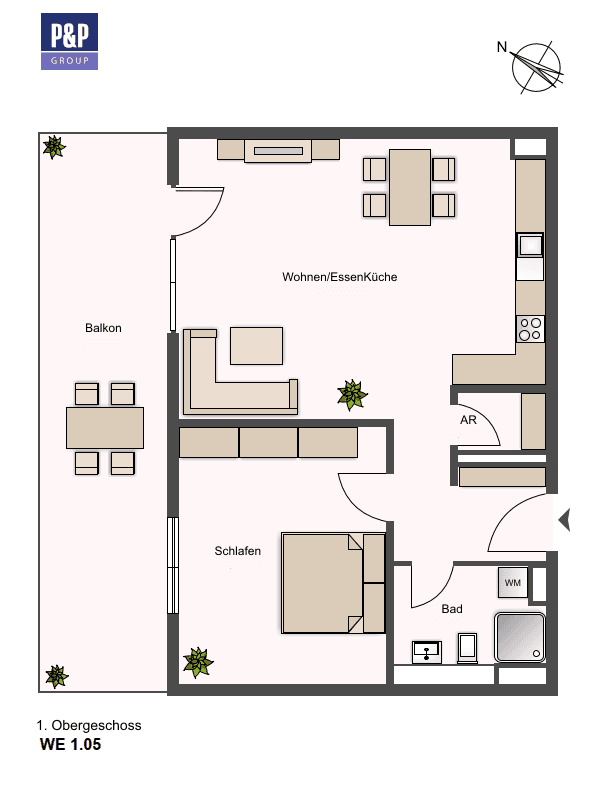Pronájem bytu 2+1 66 m², Lange Straße 65, Fürth, Bavorsko Pronájem bytu 2+1 66 m², Lange Straße 65, Fürth, Bavorsko